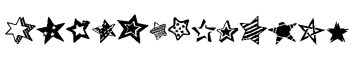 American star Font LOWERCASE