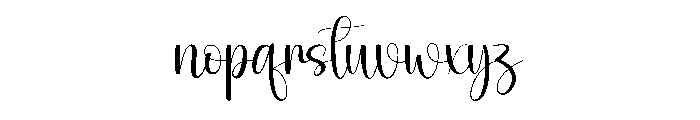 Amilea Signature Font LOWERCASE