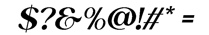 Amoora Italic Font OTHER CHARS