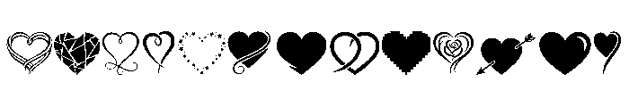 Amora Glyph Font UPPERCASE