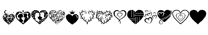 Amora Glyph Font LOWERCASE
