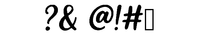 Amorvella Font OTHER CHARS