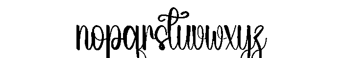 Amourette Font LOWERCASE