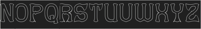AMAZING CREATURE-Hollow-Inverse otf (400) Font UPPERCASE