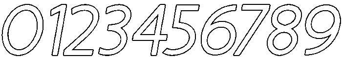 AMERICA  SLANT OUTLINE Regular otf (400) Font OTHER CHARS