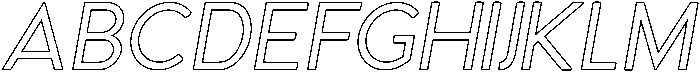 AMERICA  SLANT OUTLINE Regular otf (400) Font UPPERCASE