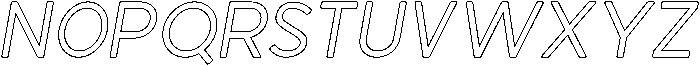 AMERICA  SLANT OUTLINE Regular otf (400) Font LOWERCASE