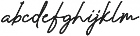 Amanda Signature Regular otf (400) Font LOWERCASE