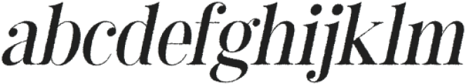 Amaris Rough Italic otf (400) Font LOWERCASE