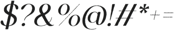 Ameda Rough Italic otf (400) Font OTHER CHARS