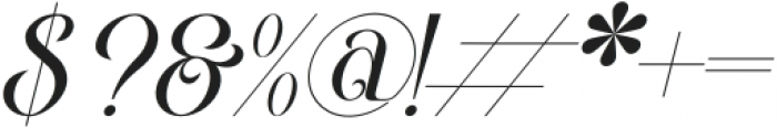 Amegap Italic otf (400) Font OTHER CHARS
