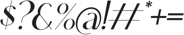 Amelaryas Italic otf (400) Font OTHER CHARS