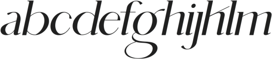 Amelaryas Italic otf (400) Font LOWERCASE