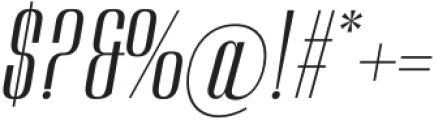 Amelia Display Medium Italic otf (500) Font OTHER CHARS