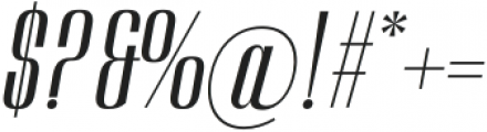 Amelia Display Semi Bold Italic otf (600) Font OTHER CHARS