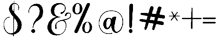 Amelia-Regular otf (400) Font OTHER CHARS