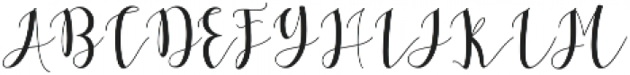 Amelisa Script Regular otf (400) Font UPPERCASE