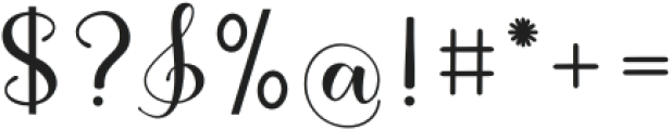 Ameliya script Regular otf (400) Font OTHER CHARS