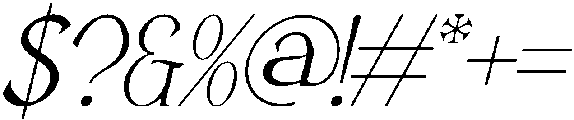 Amellik Italic otf (400) Font OTHER CHARS
