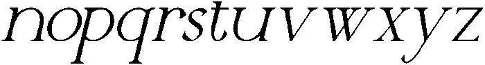 Amellik Italic otf (400) Font LOWERCASE