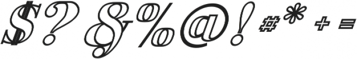 America Outline Italic ttf (400) Font OTHER CHARS