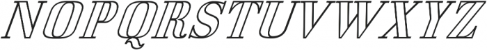 America Outline Italic ttf (400) Font UPPERCASE