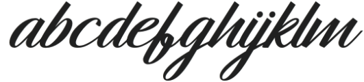 America Script Regular otf (400) Font LOWERCASE