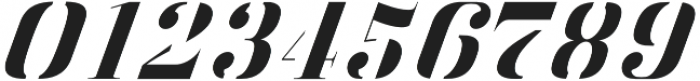 America Stencil Italic otf (400) Font OTHER CHARS