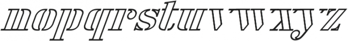 America Stencil OutliItalic ttf (400) Font LOWERCASE