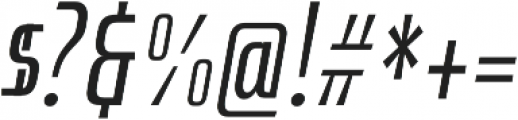 AmericanCopper Block Medium Italic otf (500) Font OTHER CHARS