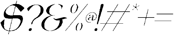 Ametea Italic otf (400) Font OTHER CHARS