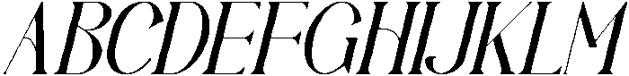 Ametea Italic otf (400) Font UPPERCASE