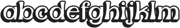 Amigie Extrude Left otf (400) Font LOWERCASE