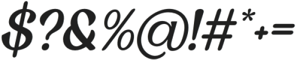 Amigie Italic otf (400) Font OTHER CHARS