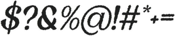 Amigie Rough Italic otf (400) Font OTHER CHARS