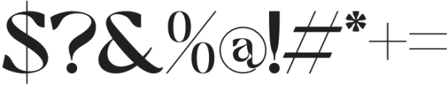 Amilera otf (400) Font OTHER CHARS