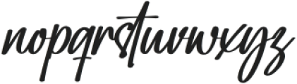 Amity Signature Bold otf (700) Font LOWERCASE