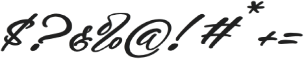 Amlerish Stagnate Italic otf (400) Font OTHER CHARS