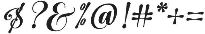 Amolina Sweet Italic Regular otf (400) Font OTHER CHARS