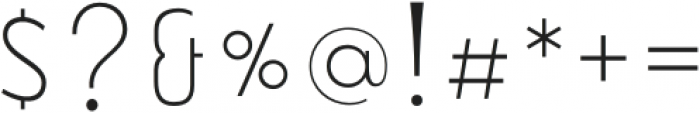 Amonos display ExtraLight otf (200) Font OTHER CHARS