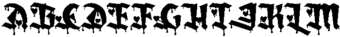 Amortem Drip Heart otf (400) Font UPPERCASE