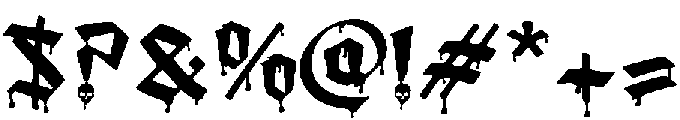 Amortem Drip Skull otf (400) Font OTHER CHARS