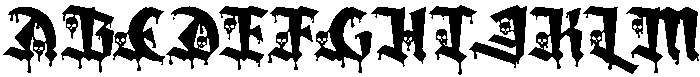 Amortem Drip Skull otf (400) Font UPPERCASE
