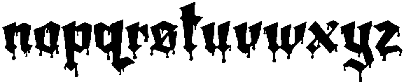 AmortemDripRegular otf (400) Font LOWERCASE