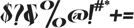 Amorvis Bold italic otf (700) Font OTHER CHARS
