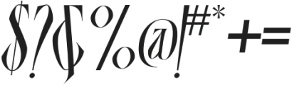 Amorvis Condensed italic otf (400) Font OTHER CHARS