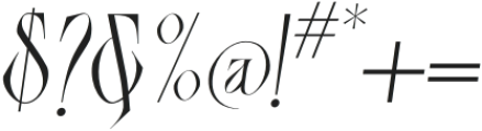 Amorvis Thin italic otf (100) Font OTHER CHARS