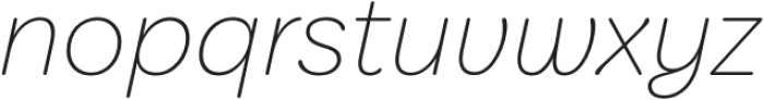 Amostra Thin Italic otf (100) Font LOWERCASE