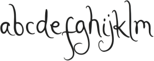 Amour de Brigitte Regular otf (400) Font LOWERCASE