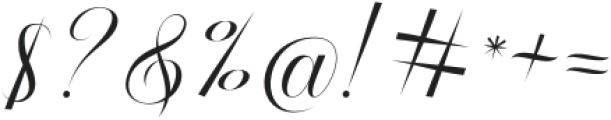 AmourScriptItalic-Italic otf (400) Font OTHER CHARS
